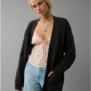 American Eagle Outfitters Women's Black Cardigan